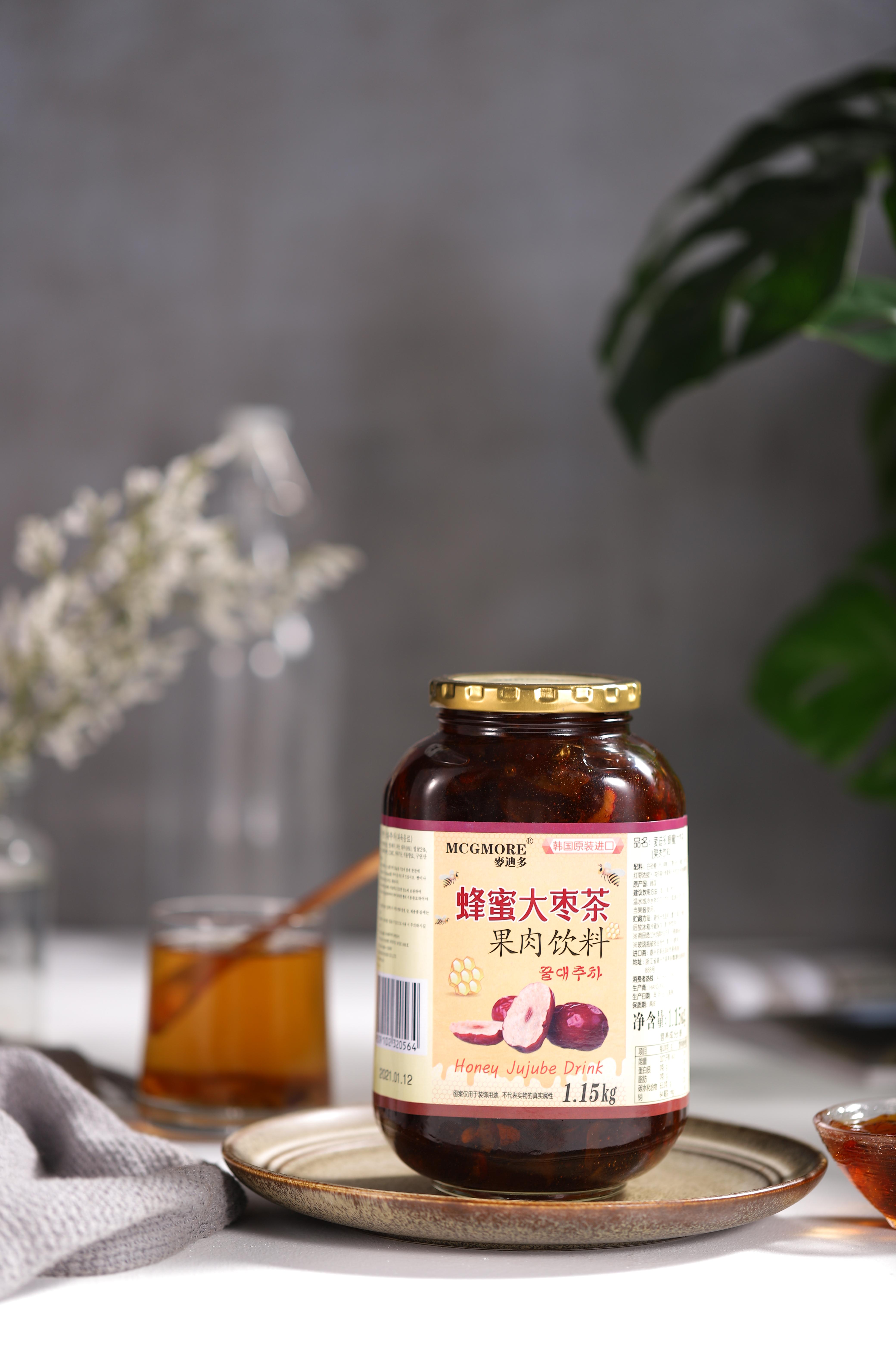 麦迪多蜂蜜大枣茶1.15kg韩国原装进口蜂蜜红枣酱咖啡奶茶店专用 商用